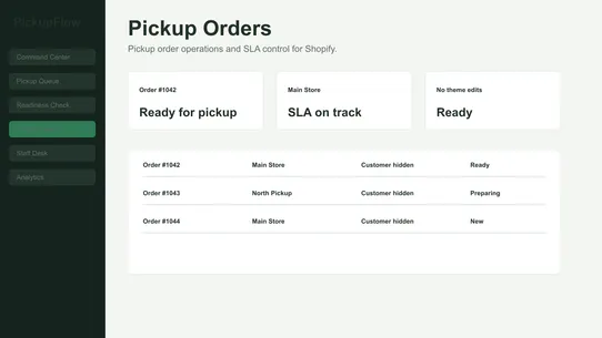 PickupFlow Desk screenshot