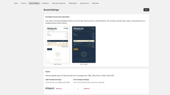 Pendulum Invoices screenshot