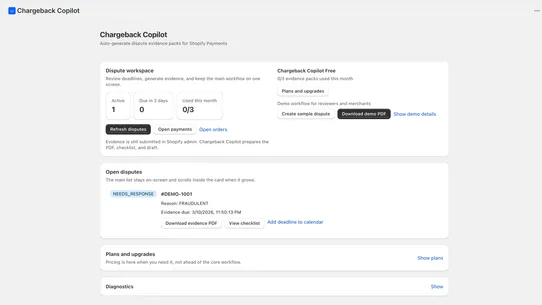 Chargeback Copilot screenshot