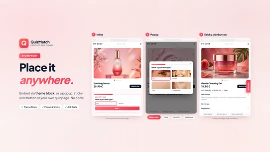 QuizMatch: Product Quiz screenshot