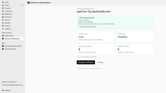 AlthemaxAI Marketplace screenshot