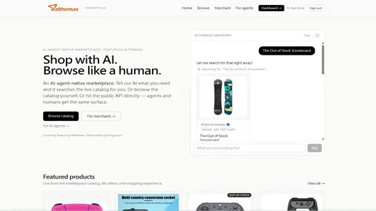 AlthemaxAI Marketplace screenshot