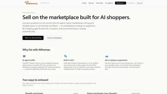 AlthemaxAI Marketplace screenshot