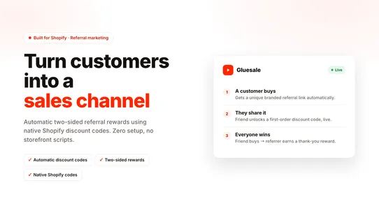 Gluesale: Reward Marketing screenshot