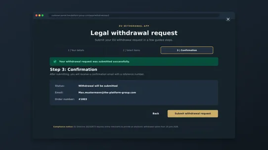 EU Withdrawal Compliance screenshot