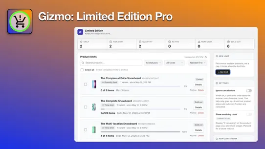 Gizmo: Limited Edition Drops screenshot