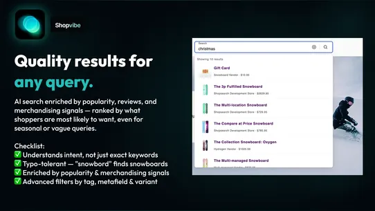 Shopvibe Search Bar &amp; Upsell screenshot