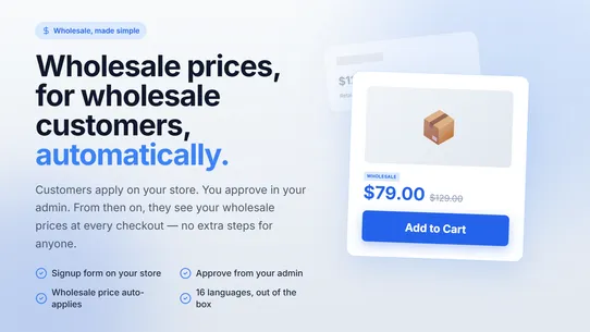Add To Wholesale B2B Pricing screenshot