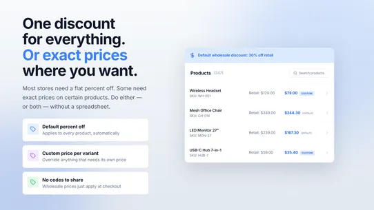 Add To Wholesale B2B Pricing screenshot