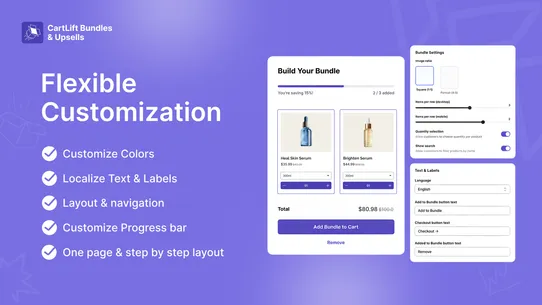 CartLift Bundles &amp; Upsells screenshot
