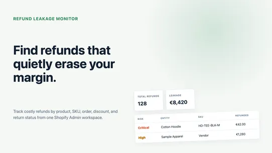LeakScout Refund Monitor screenshot