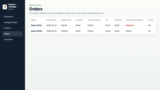 LeakScout Refund Monitor screenshot