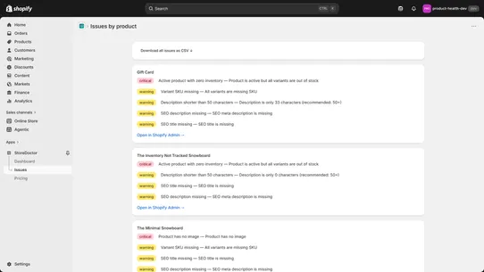 StoreDoctor screenshot