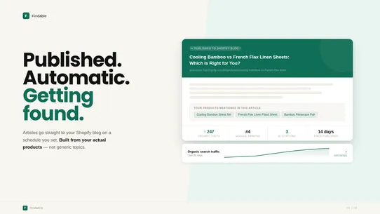 Findable: Store Content screenshot
