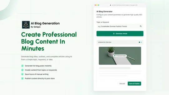 Qe AI Blog Generator screenshot