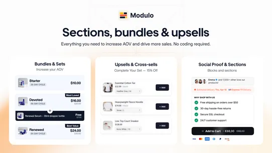 Modulo ‑ Sections &amp; Bundles screenshot