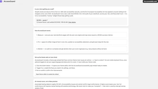 AccessGuard: ADA &amp; WCAG screenshot