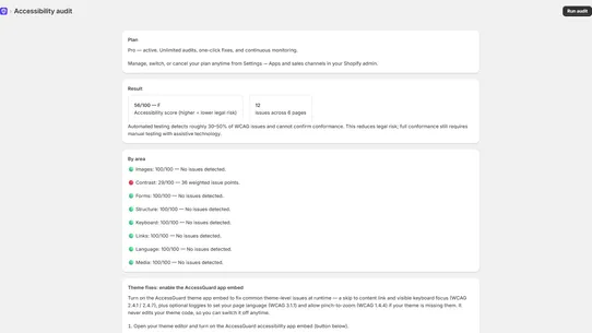 AccessGuard: ADA &amp; WCAG screenshot
