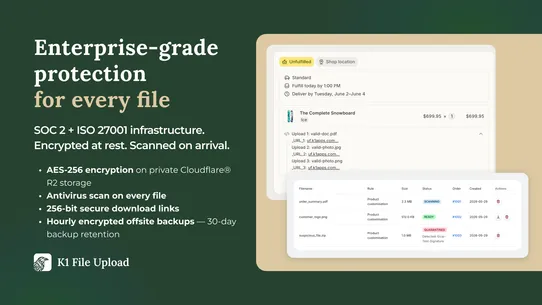 K1 File Upload Manager screenshot