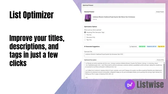 Listwise screenshot