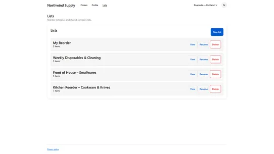Professional List Manager screenshot