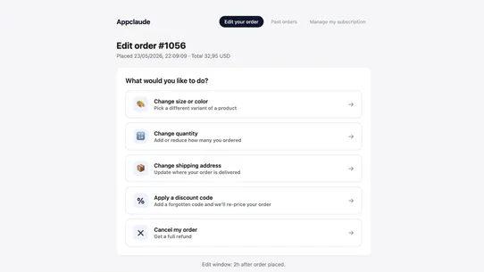 KK Order Editing screenshot