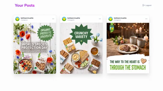Social Media Posts by Admark screenshot