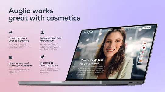 Auglio Cosmetic Virtual Try‑On screenshot