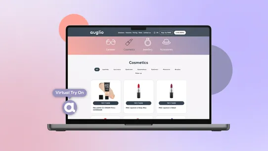 Auglio Cosmetic Virtual Try‑On screenshot