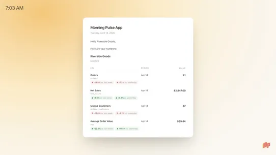 Morning Pulse ‑ Daily Reports screenshot