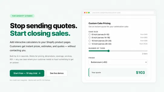 CalcAI ‑ Calculator Builder screenshot