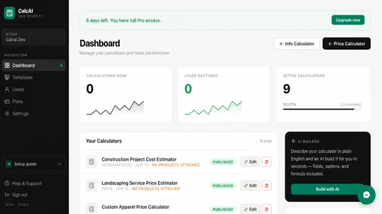 CalcAI ‑ Calculator Builder screenshot