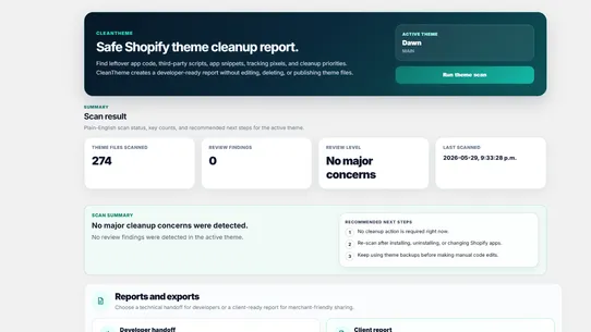 CleanTheme screenshot
