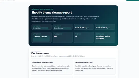 CleanTheme screenshot