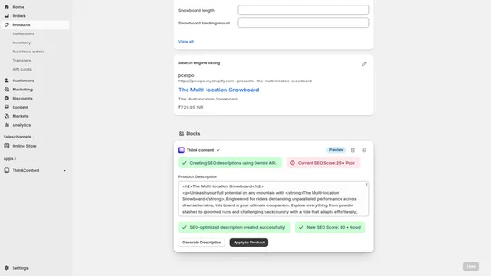ThinkContent ‑ Draft With AI screenshot