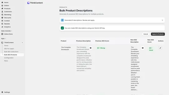 ThinkContent ‑ Draft With AI screenshot