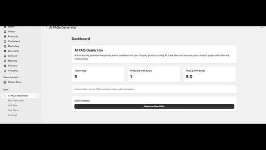 AI FAQ Generator screenshot