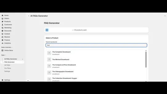 AI FAQ Generator screenshot