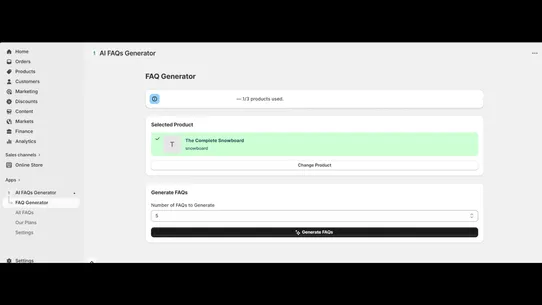 AI FAQ Generator screenshot