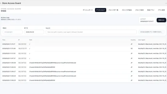 Store Access Guard screenshot
