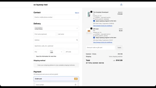 EZ Layaway screenshot