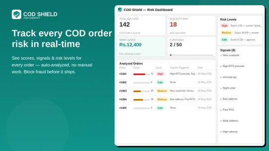 COD Shield ‑ RTO Prevention screenshot