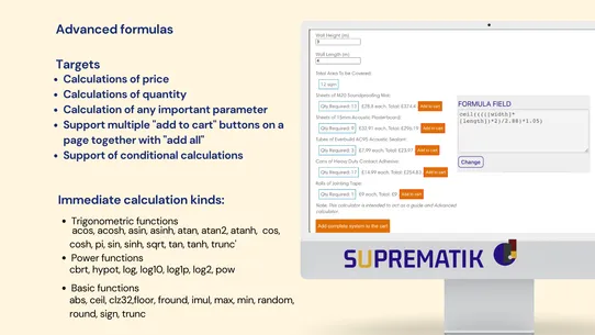 SU CALCULATOR &amp; CONFIGURATOR screenshot