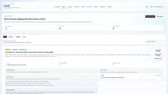 Enstellis screenshot