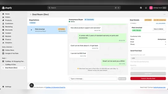 CatMap: AI Negotiate &amp; Chat screenshot