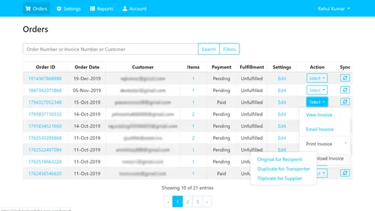 Sleek GST Invoices ‑ India screenshot