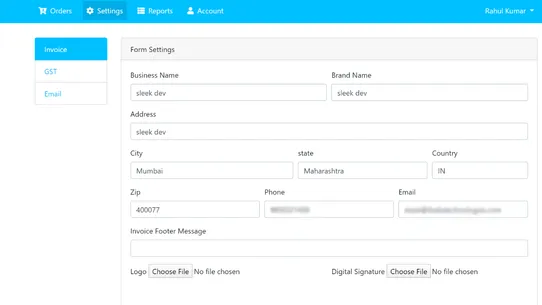 Sleek GST Invoices ‑ India screenshot