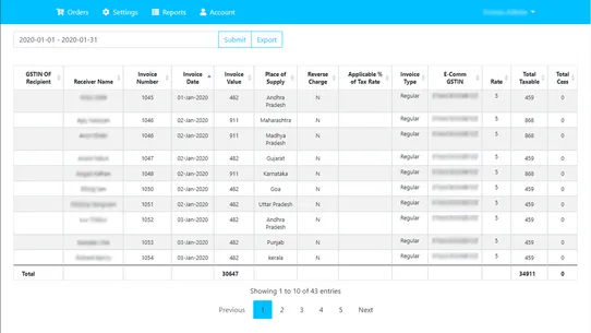 Sleek GST Invoices ‑ India screenshot