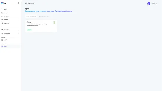 Elio Connect screenshot