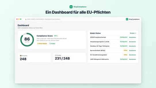 ShopCompliance screenshot